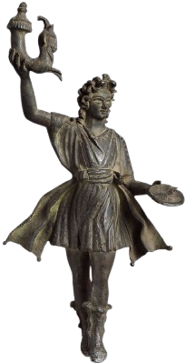 bronze statuette of a lar